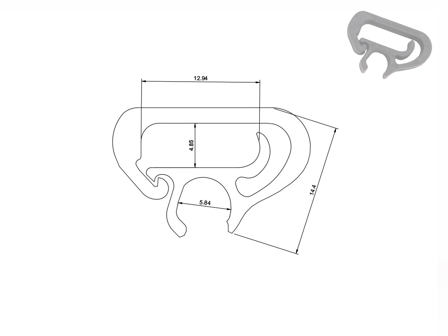 6 Clip Fissaggio Tubo Lavavetri per Braccio Tergicristallo | Compatibili Peugeot 3008/5008 e Citroën | Plastica ASA con Fibra di Carbonio | Resistenti agli Agenti Atmosferici - LavaLayer