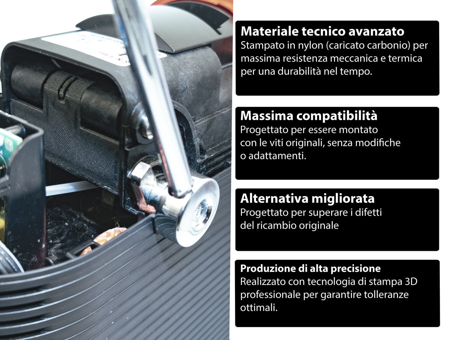 Leva di ricambio supporto spingicapsule compatibile con Lavazza a Modo Mio Jolie – Nylon rinforzato – Stampa 3D professionale LavaLayer