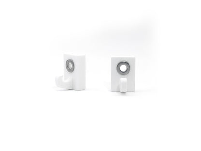 Set 2 Clip Antinfortunistica per Zanzariere Iris A Scorrimento – Plastica ASA con Fibra di Carbonio, Rinforzato con Rondella in Acciaio – Gancio per Installazione Sicura e Duratura LavaLayer White 