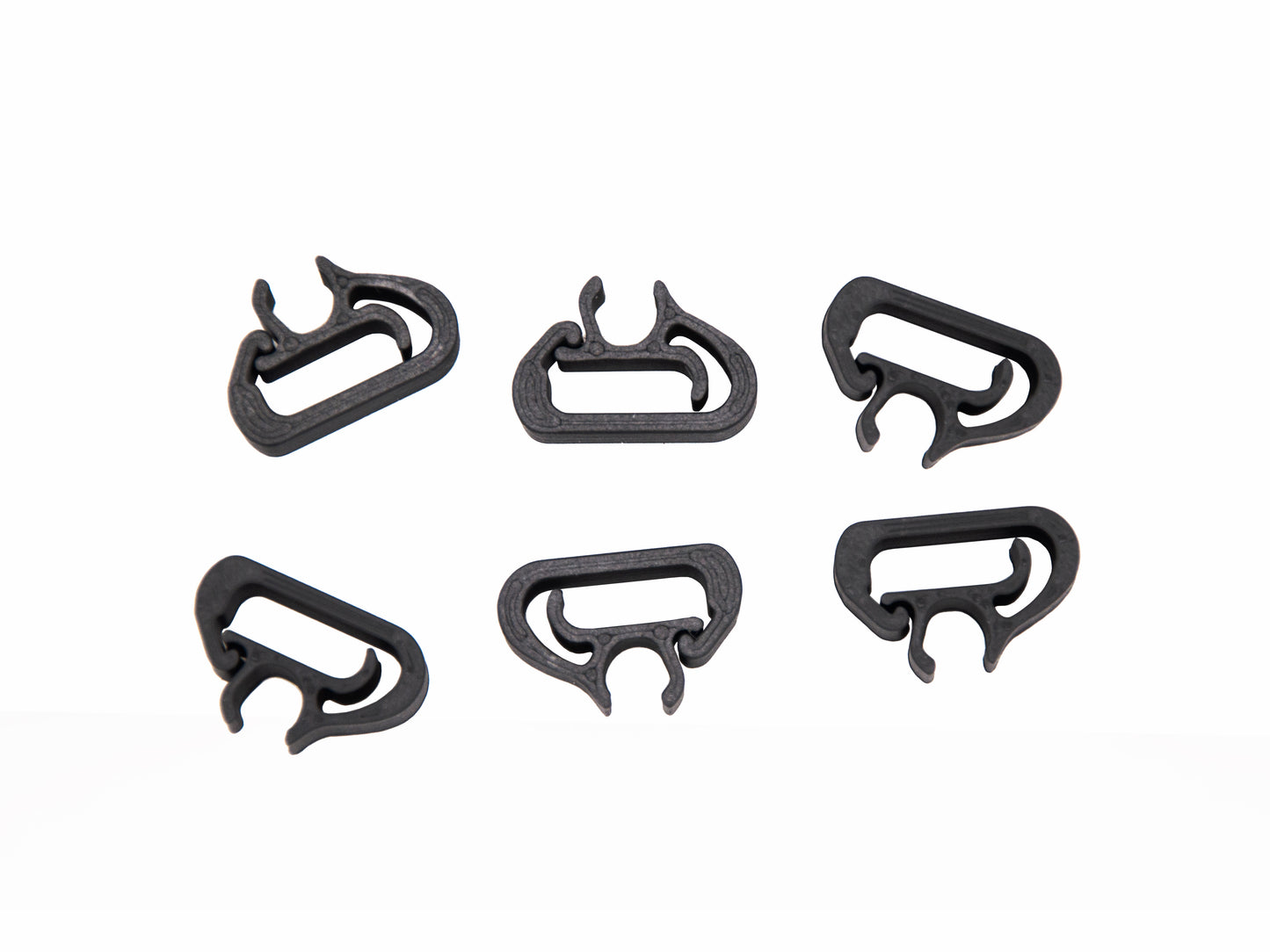 6 Clip Fissaggio Tubo Lavavetri per Braccio Tergicristallo | Compatibili Peugeot 3008/5008 e Citroën | Plastica ASA con Fibra di Carbonio | Resistenti agli Agenti Atmosferici - LavaLayer