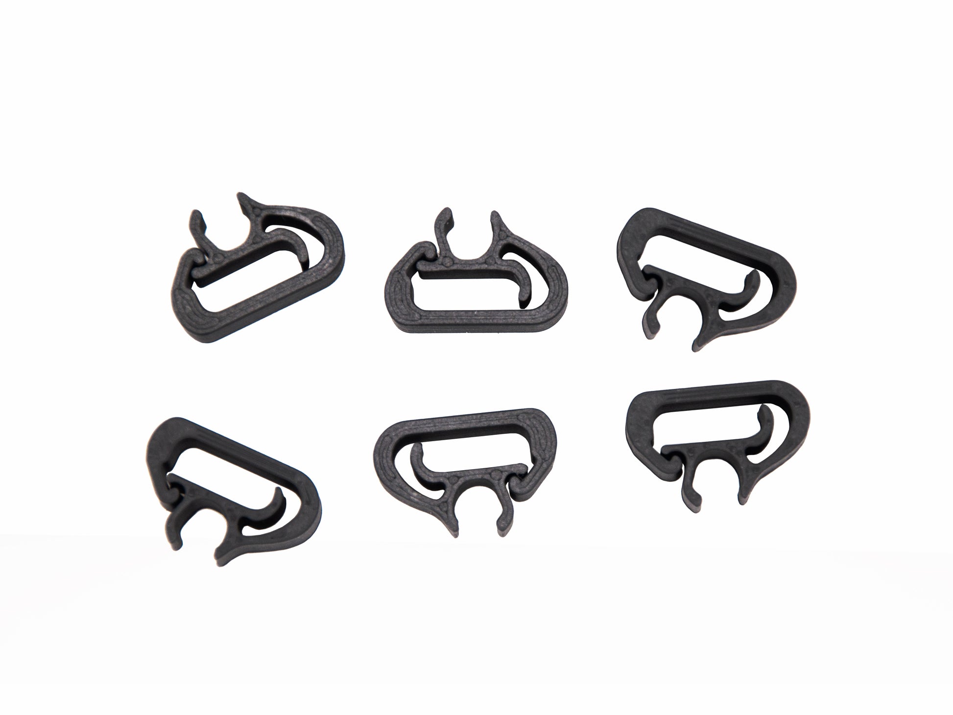 6 Clip Fissaggio Tubo Lavavetri per Braccio Tergicristallo | Compatibili Peugeot 3008/5008 e Citroën | Plastica ASA con Fibra di Carbonio | Resistenti agli Agenti Atmosferici - LavaLayer