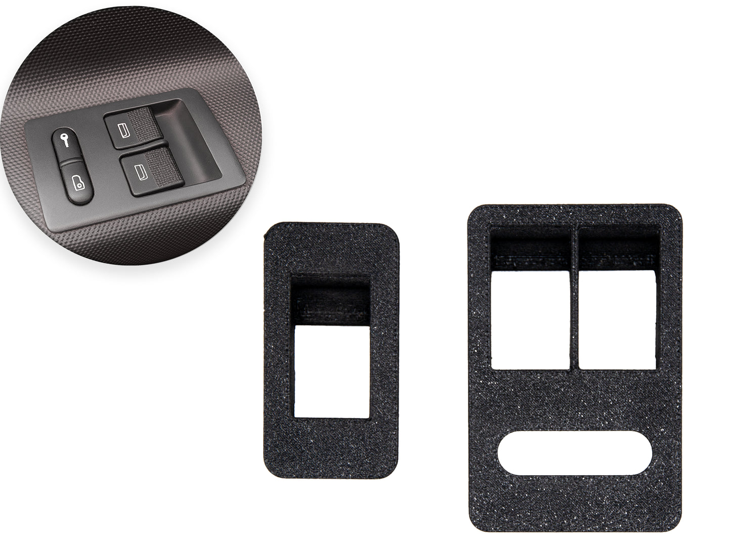 Cornice Pulsantiera Alzacristalli Elettrici Lato Guida e Passeggero compatibile per Seat Arosa (1997-2004), VW Lupo (1998-2005), VW Polo (1999-2001) - LavaLayer