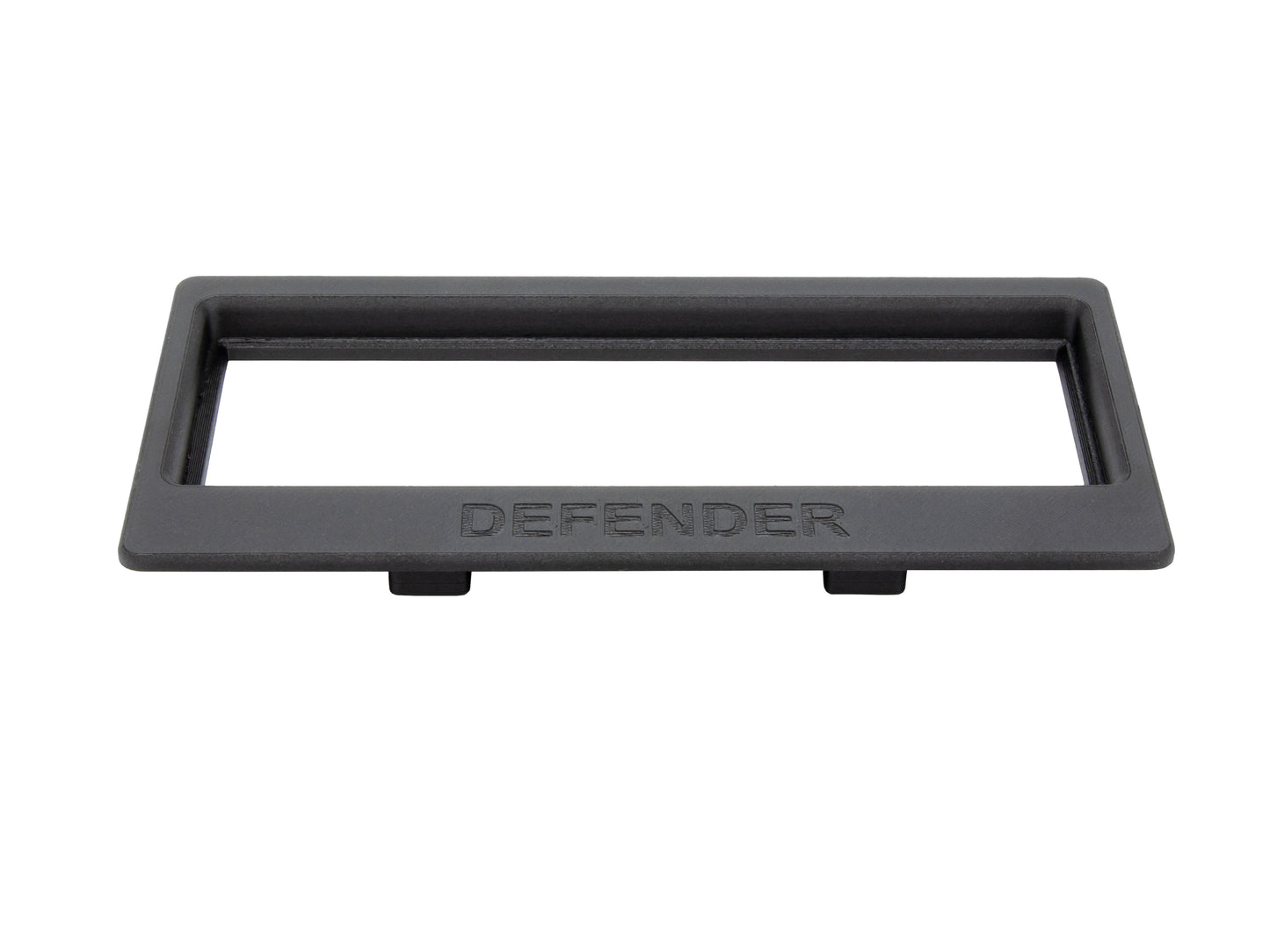 Cornice Radio Surround per Land Rover Defender TD5 - Mascherina Cruscotto Dash Bezel Compatibile con FHF000070PMA - Finitura OEM Style con Logo Defender - Stampa 3D Alta Qualità (Nero) - LavaLayer
