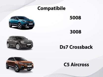 6 Clip Fissaggio Tubo Lavavetri per Braccio Tergicristallo | Compatibili Peugeot 3008/5008 e Citroën | Plastica ASA con Fibra di Carbonio | Resistenti agli Agenti Atmosferici - LavaLayer