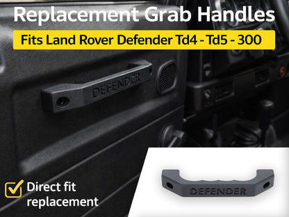 Maniglia Interna Sostitutiva Grab Handle per Land Rover Defender Td4 - Td5-300 - Nera Opaca Stampata in 3D - LavaLayer
