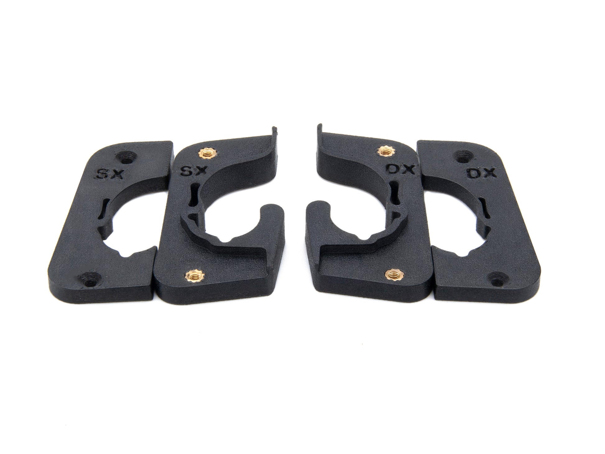 Coppia Ganci Cappelliera Rinforzati per FIAT 500x (SX DX) - Set 2 Pezzi Stampati in 3D con Viti Incluse - Molto più Robusti e Spessi degli Originali, Neri, Anti-rottura - LavaLayer