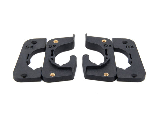 Coppia Ganci Cappelliera Rinforzati per FIAT 500x (SX DX) - Set 2 Pezzi Stampati in 3D con Viti Incluse - Molto più Robusti e Spessi degli Originali, Neri, Anti-rottura - LavaLayer