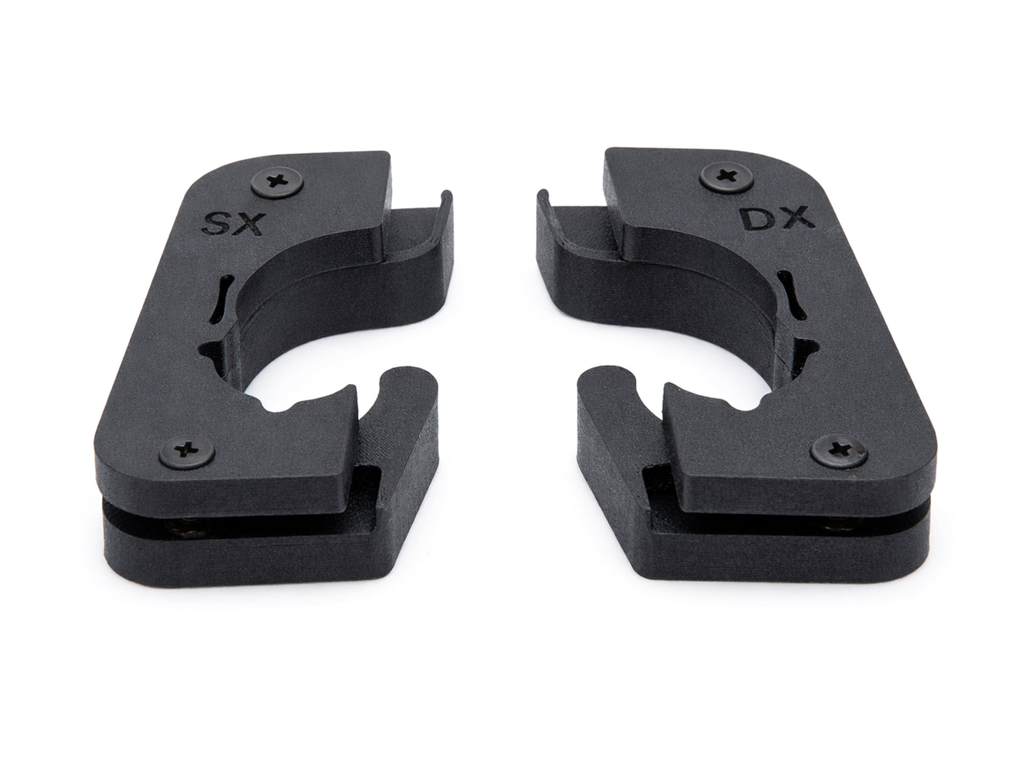 Coppia Ganci Cappelliera Rinforzati per FIAT 500x (SX DX) - Set 2 Pezzi Stampati in 3D con Viti Incluse - Molto più Robusti e Spessi degli Originali, Neri, Anti-rottura - LavaLayer