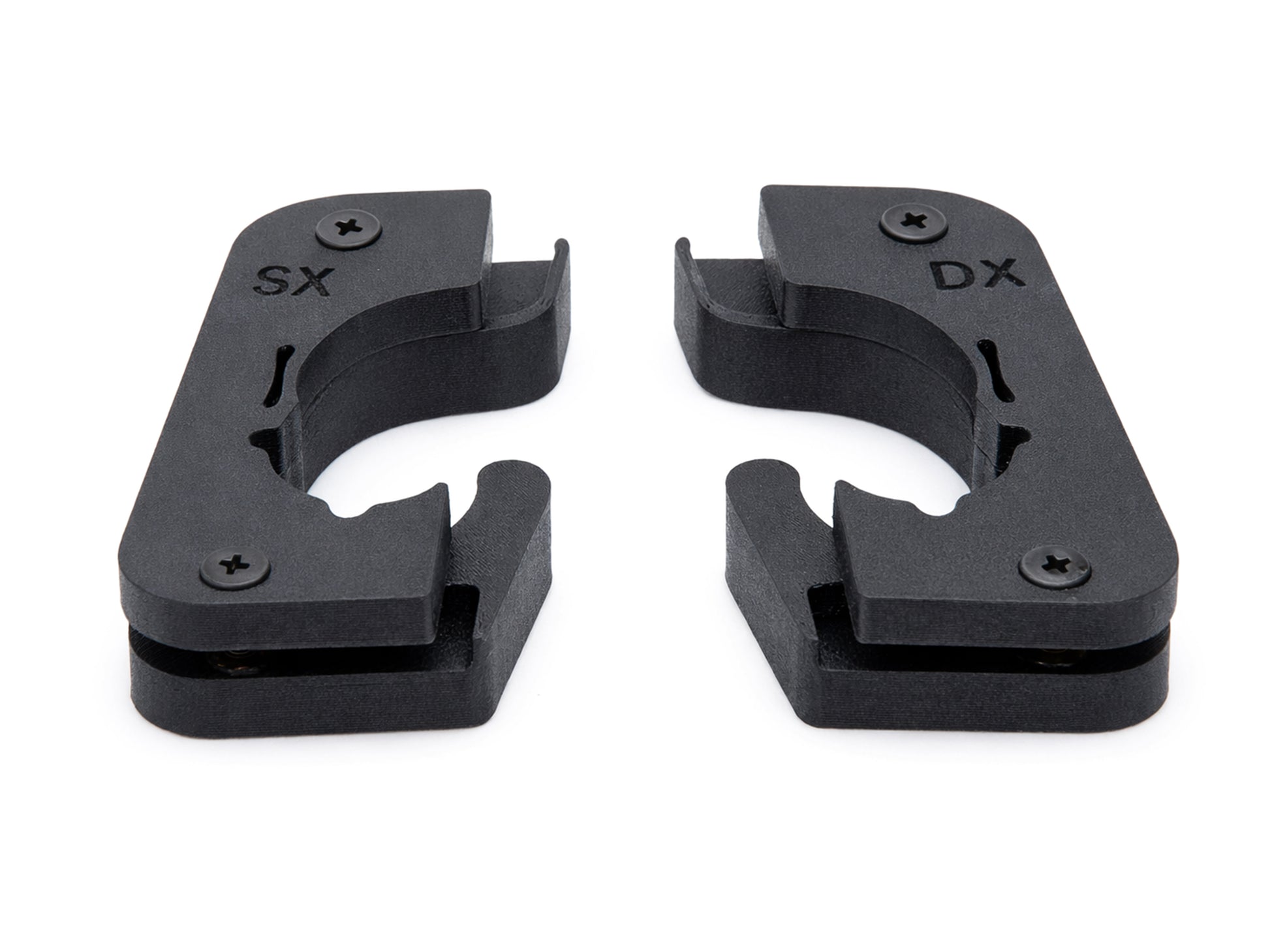 Coppia Ganci Cappelliera Rinforzati per FIAT 500x (SX DX) - Set 2 Pezzi Stampati in 3D con Viti Incluse - Molto più Robusti e Spessi degli Originali, Neri, Anti-rottura - LavaLayer