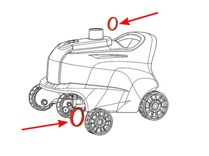 Set 4 Cinghie di Ricambio Compatibili per Intex ZX300 – Stampate in TPU Flessibile, Alta Resistenza, Made in Italy LavaLayer 