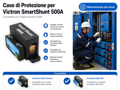 Custodia Protettiva per Victron SmartShunt 500A Standard e IP65 - Stampa 3D