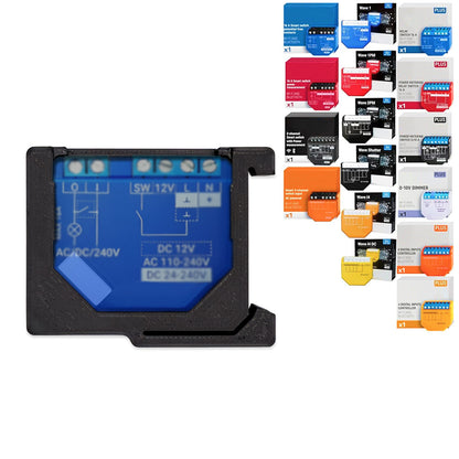 Supporto adattatore compatibile con Shelly Plus per barre DIN 35 mm - Stampato in 3D (ABS) - LavaLayer